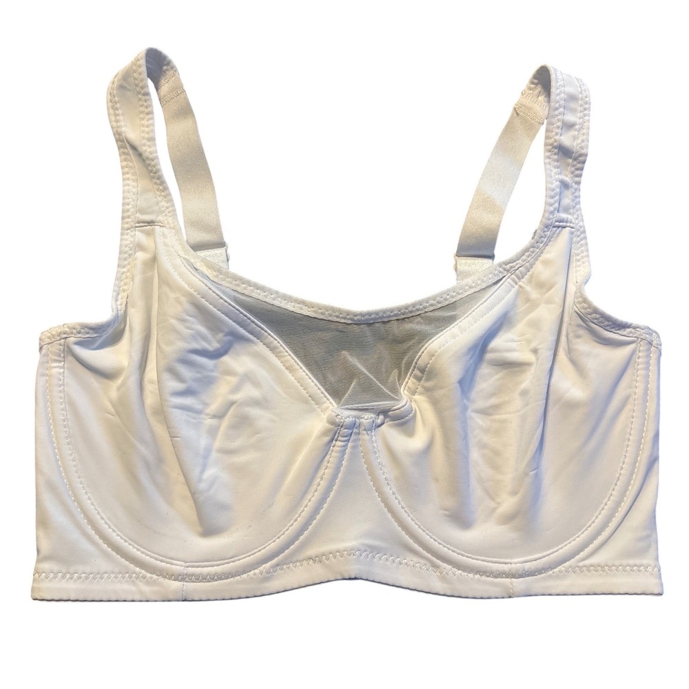 NEW White Unlined Underwire Full Coverage Support Bra 32E 32DD